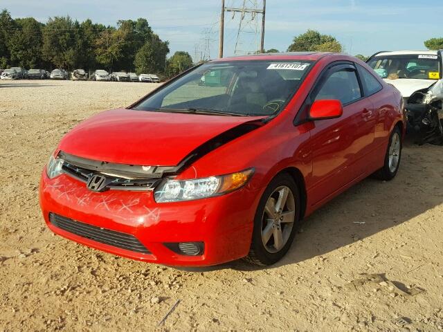 2HGFG12877H567232 - 2007 HONDA CIVIC EX RED photo 2