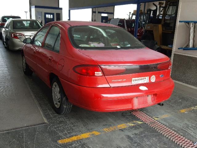 3FAFP13P41R149698 - 2001 FORD ESCORT RED photo 3