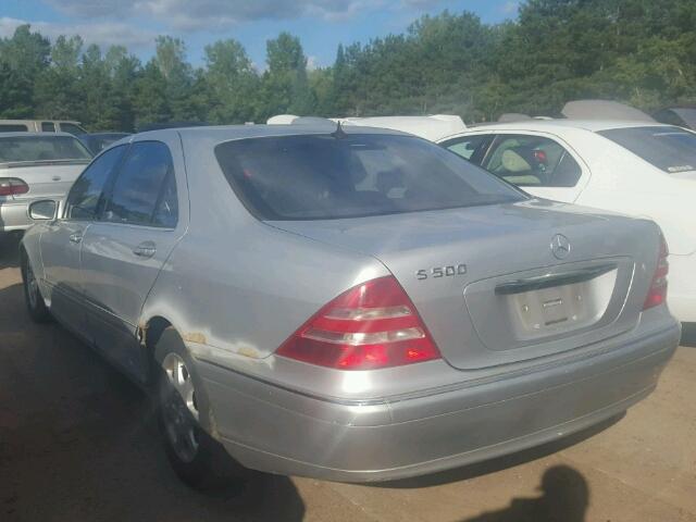 WDBNG75J91A154907 - 2001 MERCEDES-BENZ S 500 SILVER photo 3