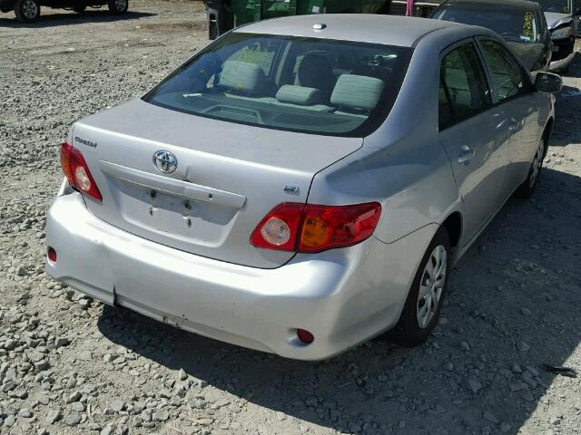 2T1BU40E89C188799 - 2009 TOYOTA COROLLA BA SILVER photo 4