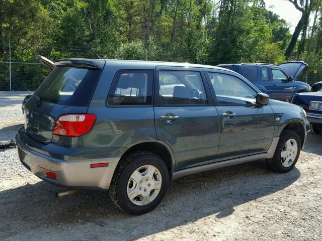 JA4LX31F05U025035 - 2005 MITSUBISHI OUTLANDER GREEN photo 4