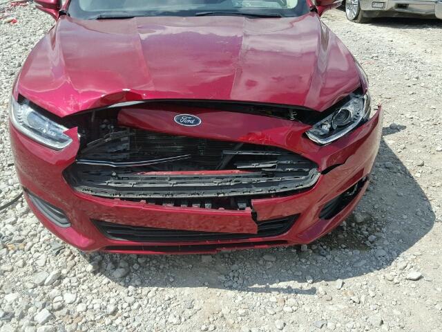 3FA6P0H76ER354240 - 2014 FORD FUSION SE RED photo 9