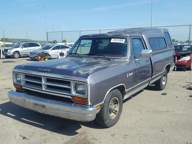 1B7FE16Y3KS158368 - 1989 DODGE D-SERIES D GRAY photo 2