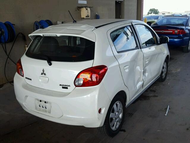 ML32A4HJ9FH059300 - 2015 MITSUBISHI MIRAGE ES WHITE photo 4