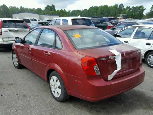 KL5JD56Z76K263391 - 2006 SUZUKI FORENZA BURGUNDY photo 3