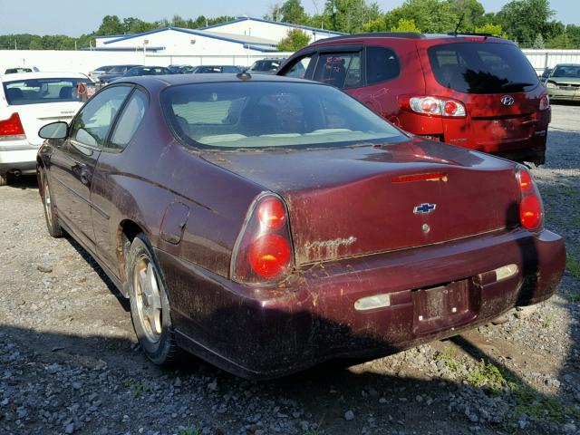 2G1WW12E439428762 - 2003 CHEVROLET MONTE CARL 栗色 照片 3