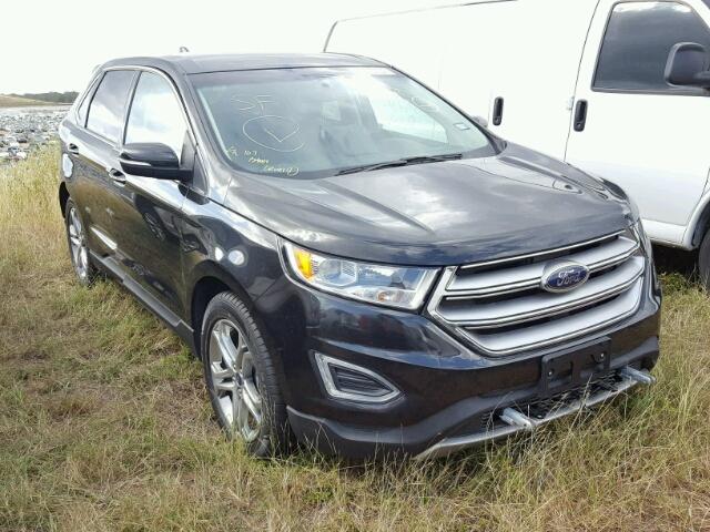 2FMTK3K80FBB21805 - 2015 FORD EDGE BLACK photo 1