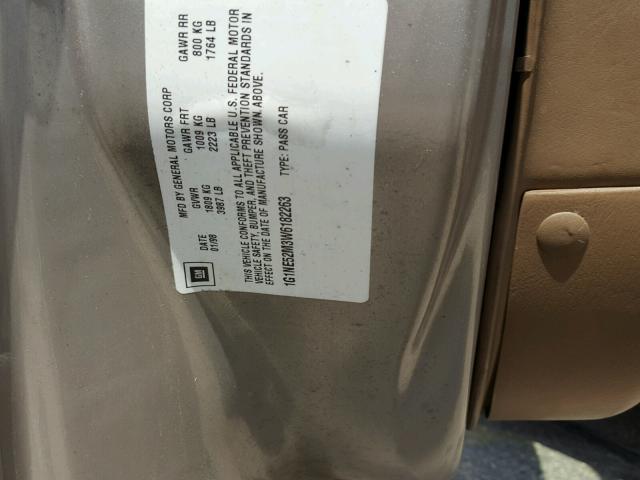 1G1NE52M3W6182263 - 1998 CHEVROLET MALIBU LS ოქროსფერი ფოტო 10