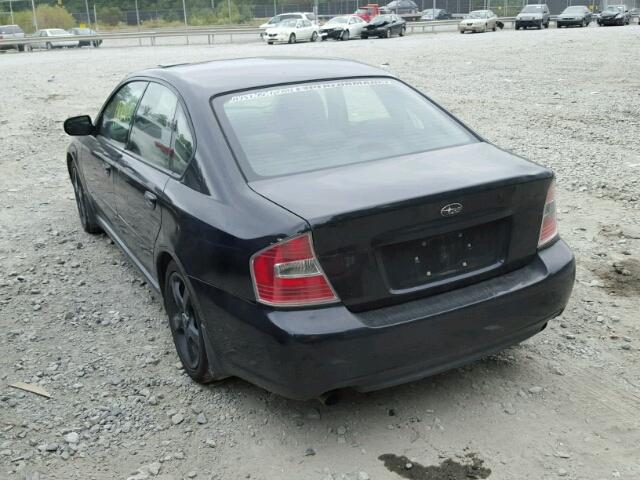 4S3BL616476209903 - 2007 SUBARU LEGACY 2.5 BLACK photo 3