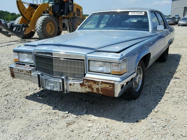 1G6DW54EXNR707955 - 1992 CADILLAC BROUGHAM BLUE photo 2