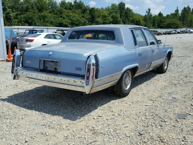 1G6DW54EXNR707955 - 1992 CADILLAC BROUGHAM BLUE photo 4