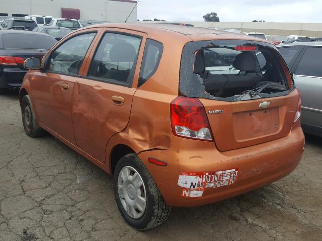 KL1TD626X4B275530 - 2004 CHEVROLET AVEO ORANGE photo 3