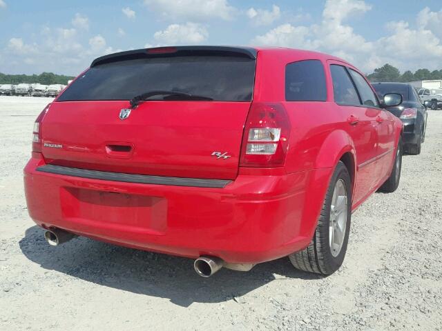 2D4GV57217H728844 - 2007 DODGE MAGNUM R/T RED photo 4