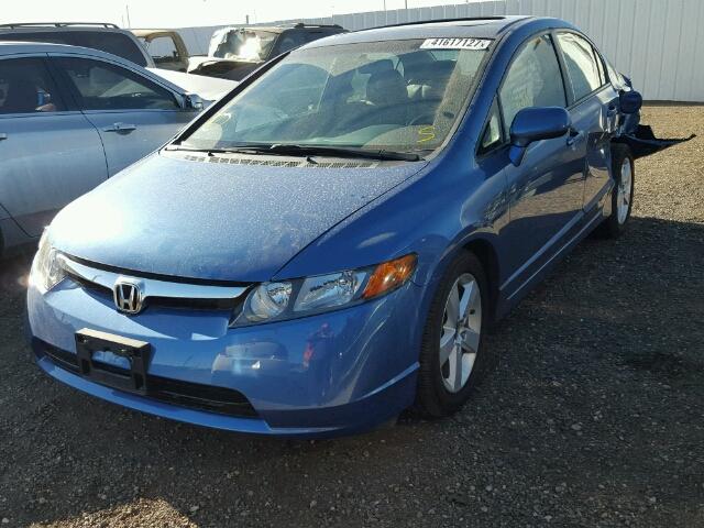 1HGFA16808L109192 - 2008 HONDA CIVIC EX BLUE photo 2