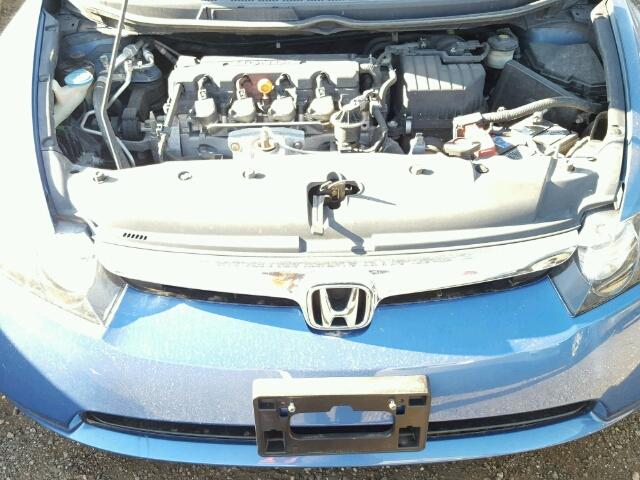 1HGFA16808L109192 - 2008 HONDA CIVIC EX BLUE photo 7