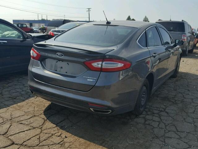 3FA6P0D90GR108407 - 2016 FORD FUSION TIT GRAY photo 4