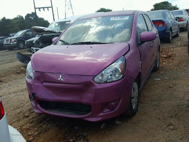 ML32A3HJ8FH049562 - 2015 MITSUBISHI MIRAGE DE PINK photo 2