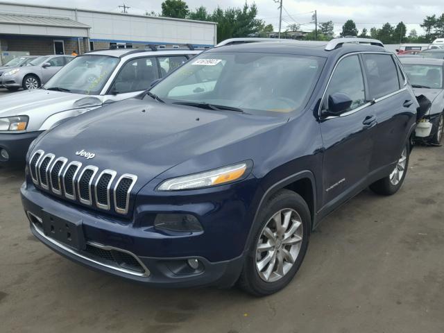 1C4PJMDS7EW282706 - 2014 JEEP CHEROKEE L BLUE photo 2