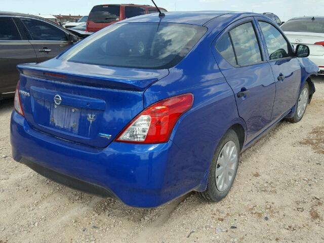 3N1CN7AP2FL954606 - 2015 NISSAN VERSA BLUE photo 4