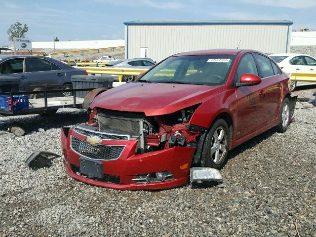 1G1PF5S93B7201898 - 2011 CHEVROLET CRUZE LT RED photo 2