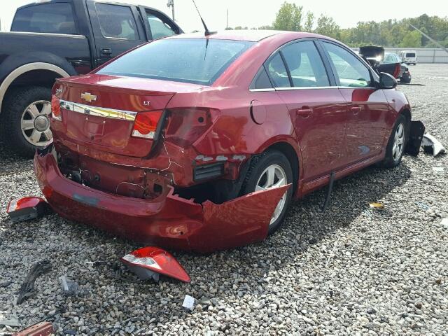 1G1PF5S93B7201898 - 2011 CHEVROLET CRUZE LT RED photo 4