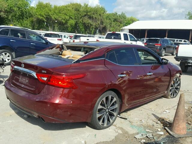 1N4AA6AP9GC399148 - 2016 NISSAN MAXIMA 3.5 BURGUNDY photo 4