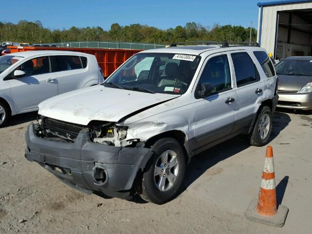 1FMYU93175KB12821 - 2005 FORD ESCAPE XLT WHITE photo 2