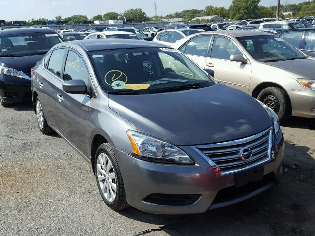 3N1AB7AP2FY307710 - 2015 NISSAN SENTRA S GRAY photo 1