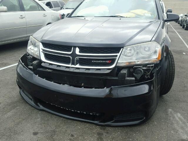 1C3CDZAB0CN204640 - 2012 DODGE AVENGER SE BLACK photo 9