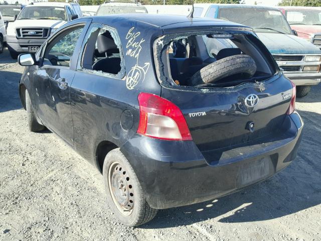 JTDJT923475072890 - 2007 TOYOTA YARIS BLACK photo 3