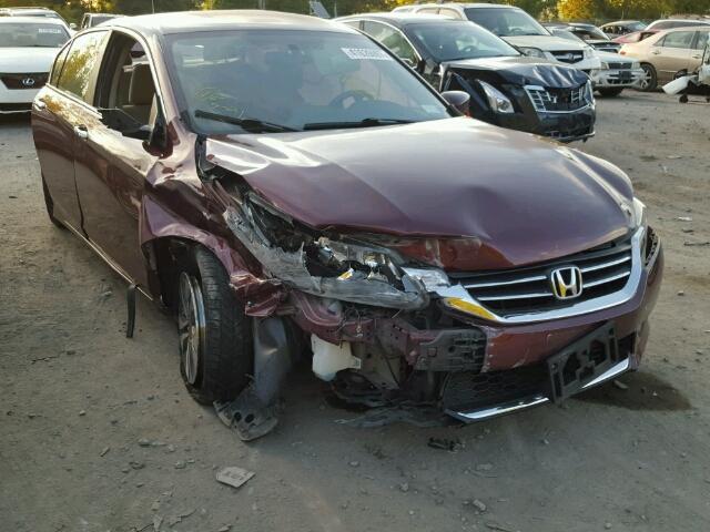 1HGCR2F3XDA048493 - 2013 HONDA ACCORD LX MAROON photo 1