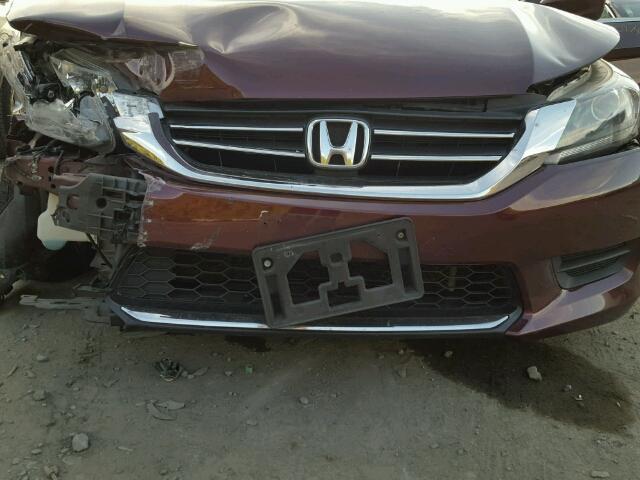 1HGCR2F3XDA048493 - 2013 HONDA ACCORD LX MAROON photo 7