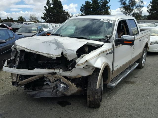 1FTFW1ET5EKD81728 - 2014 FORD F150 SUPER WHITE photo 2