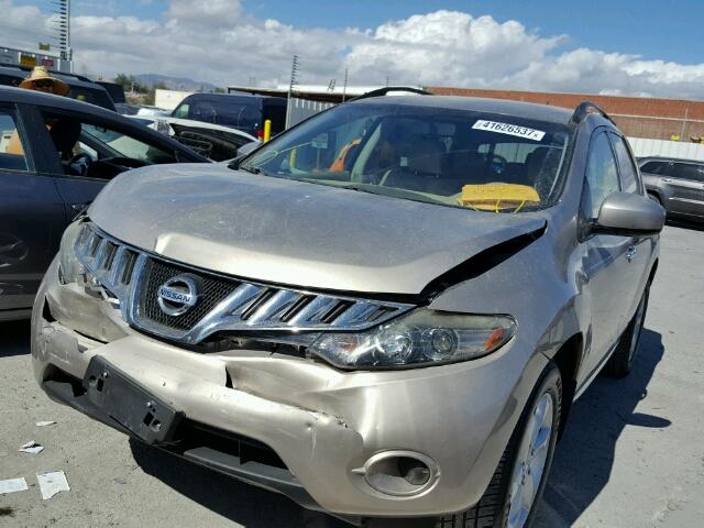 JN8AZ18U79W030070 - 2009 NISSAN MURANO S SILVER photo 2