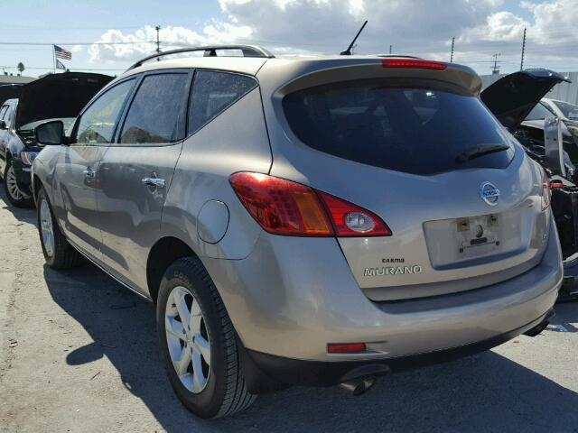 JN8AZ18U79W030070 - 2009 NISSAN MURANO S SILVER photo 3