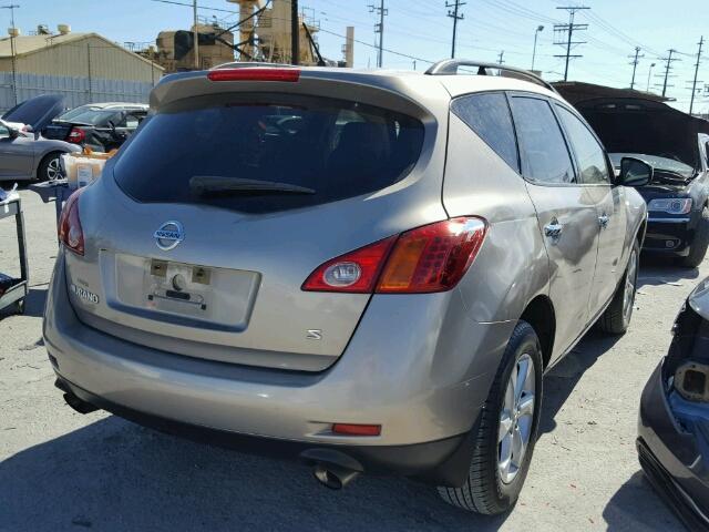 JN8AZ18U79W030070 - 2009 NISSAN MURANO S SILVER photo 4