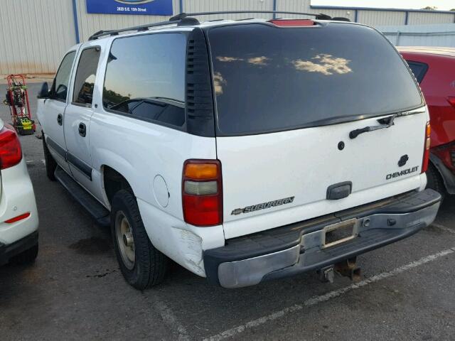 3GNEC16T11G269164 - 2001 CHEVROLET SUBURBAN C WHITE photo 3