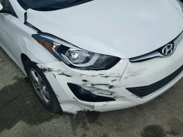 5NPDH4AE1FH560553 - 2015 HYUNDAI ELANTRA SE WHITE photo 9