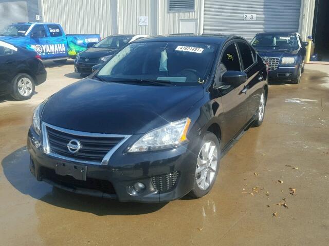 3N1AB7AP0DL671747 - 2013 NISSAN SENTRA BLACK photo 2