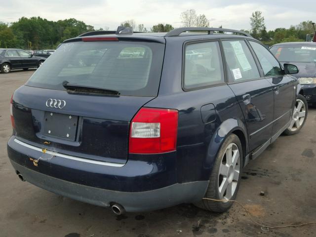 WAUVC68E74A008030 - 2004 AUDI A4 1.8T AV BLUE photo 4