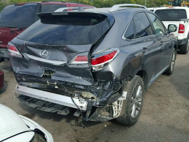 2T2ZK1BA2DC100072 - 2013 LEXUS RX 350 GRAY photo 4