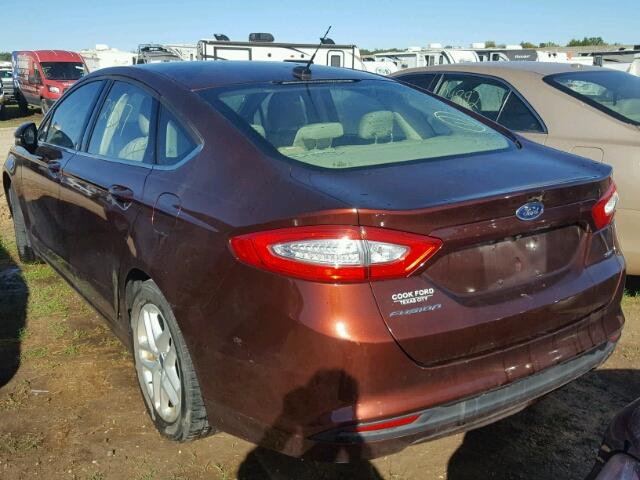 3FA6P0H70FR252787 - 2015 FORD FUSION SE BROWN photo 3