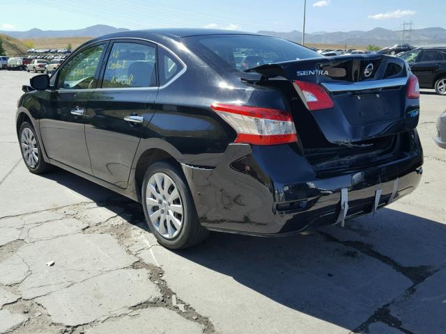 3N1AB7AP2EY210733 - 2014 NISSAN SENTRA BLACK photo 3