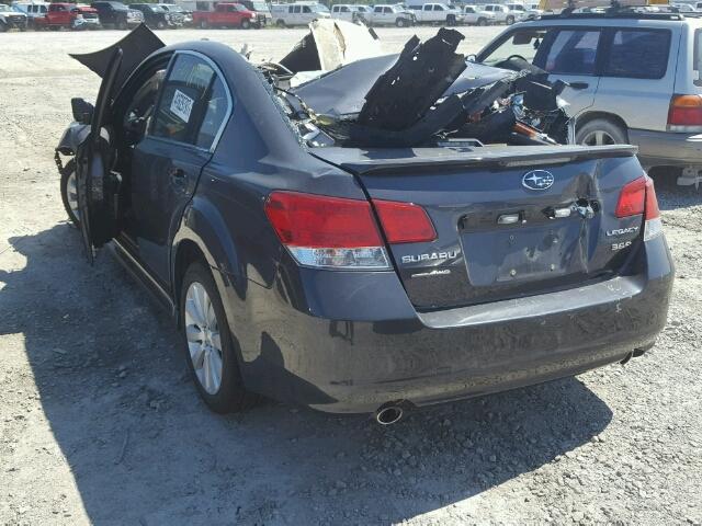 4S3BMEK65B2216106 - 2011 SUBARU LEGACY 3.6 GRAY photo 3