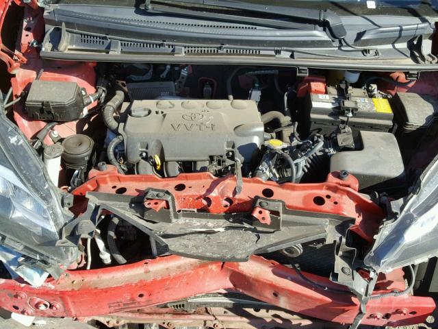 VNKKTUD38FA038100 - 2015 TOYOTA YARIS RED photo 7