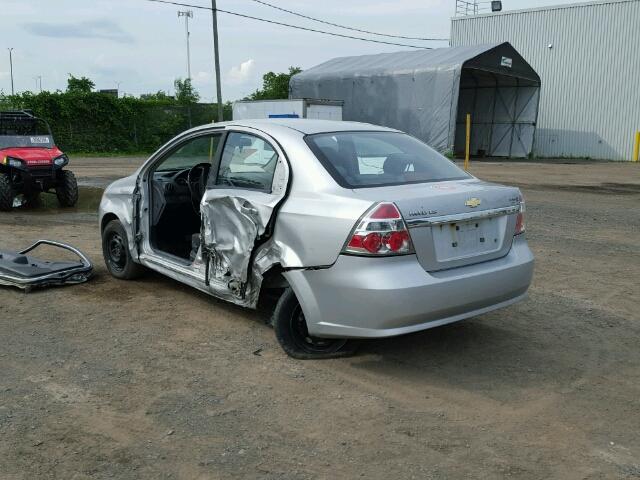 KL1TD55627B087370 - 2007 CHEVROLET AVEO BASE Արծաթագույն լուսանկար 3