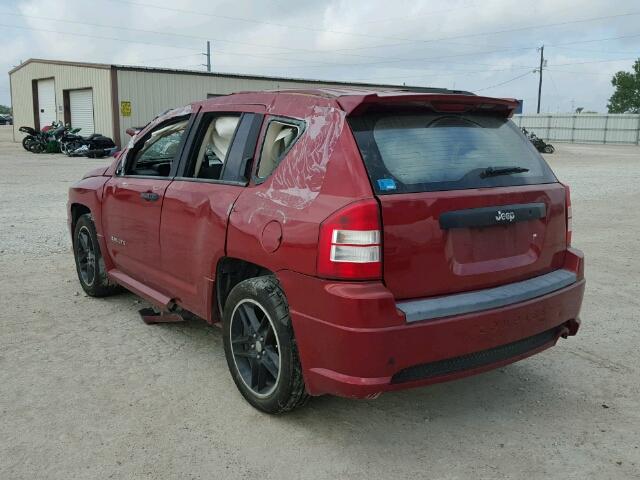 1J8FT47W98D562138 - 2008 JEEP COMPASS RED photo 3