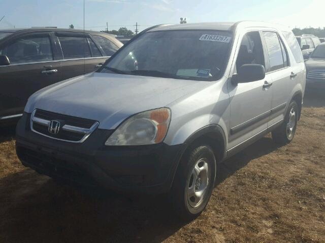 JHLRD68442C002201 - 2002 HONDA CR-V SILVER photo 2