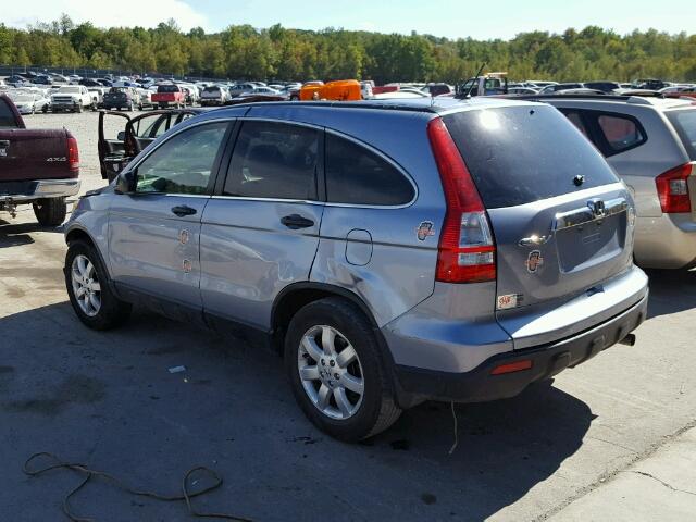 JHLRE48589C011973 - 2009 HONDA CR-V EX BLUE photo 3