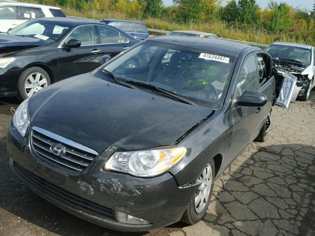 KMHDU46D97U017188 - 2007 HYUNDAI ELANTRA GL BLACK photo 2